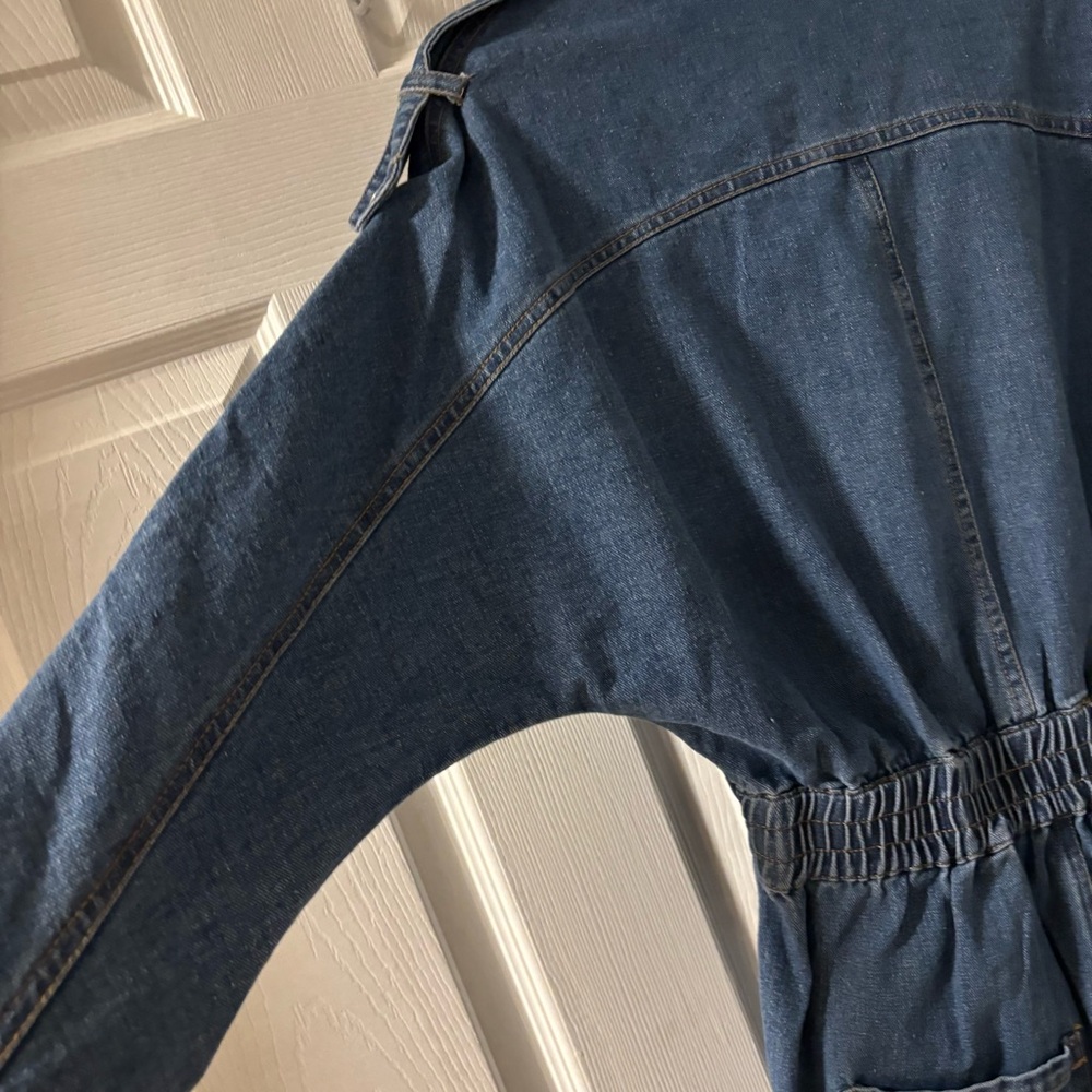 MaCherie Blue Denim Stylish Vintage Style 80’s Boho Style Jumpsuit - Picture 8 of 14